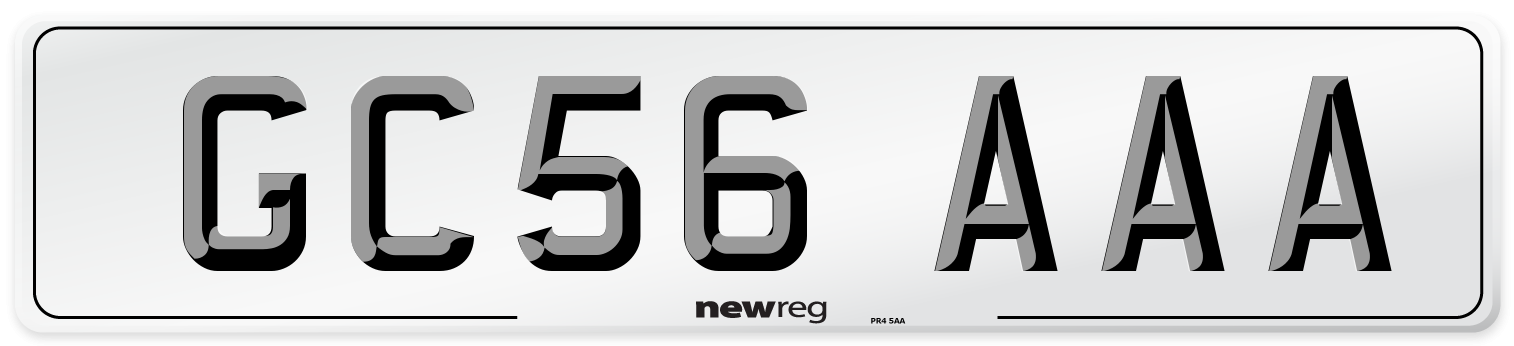 GC56 AAA Number Plate from New Reg